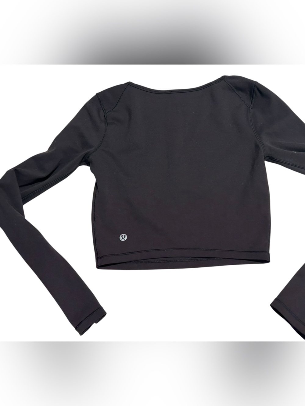 Lululemon Black Long Sleeve cropped Athletic Top